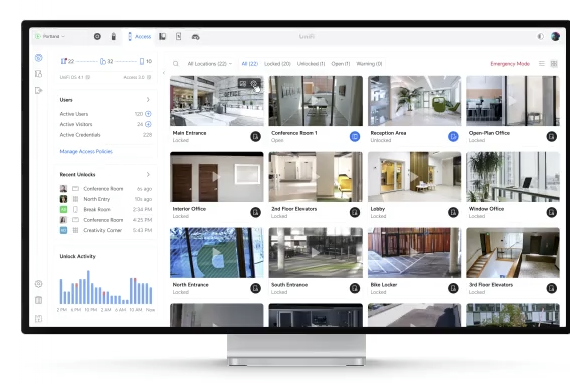 UniFi Access management software dashboard